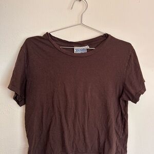 Jungmaven Brown Cropped Shirt